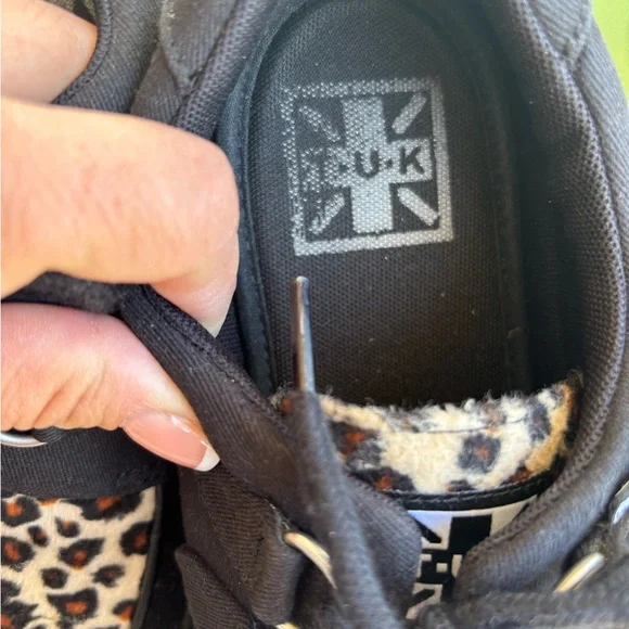 T.U.K Leopard Print Sneakers with Black Accents - Picture 7 of 8